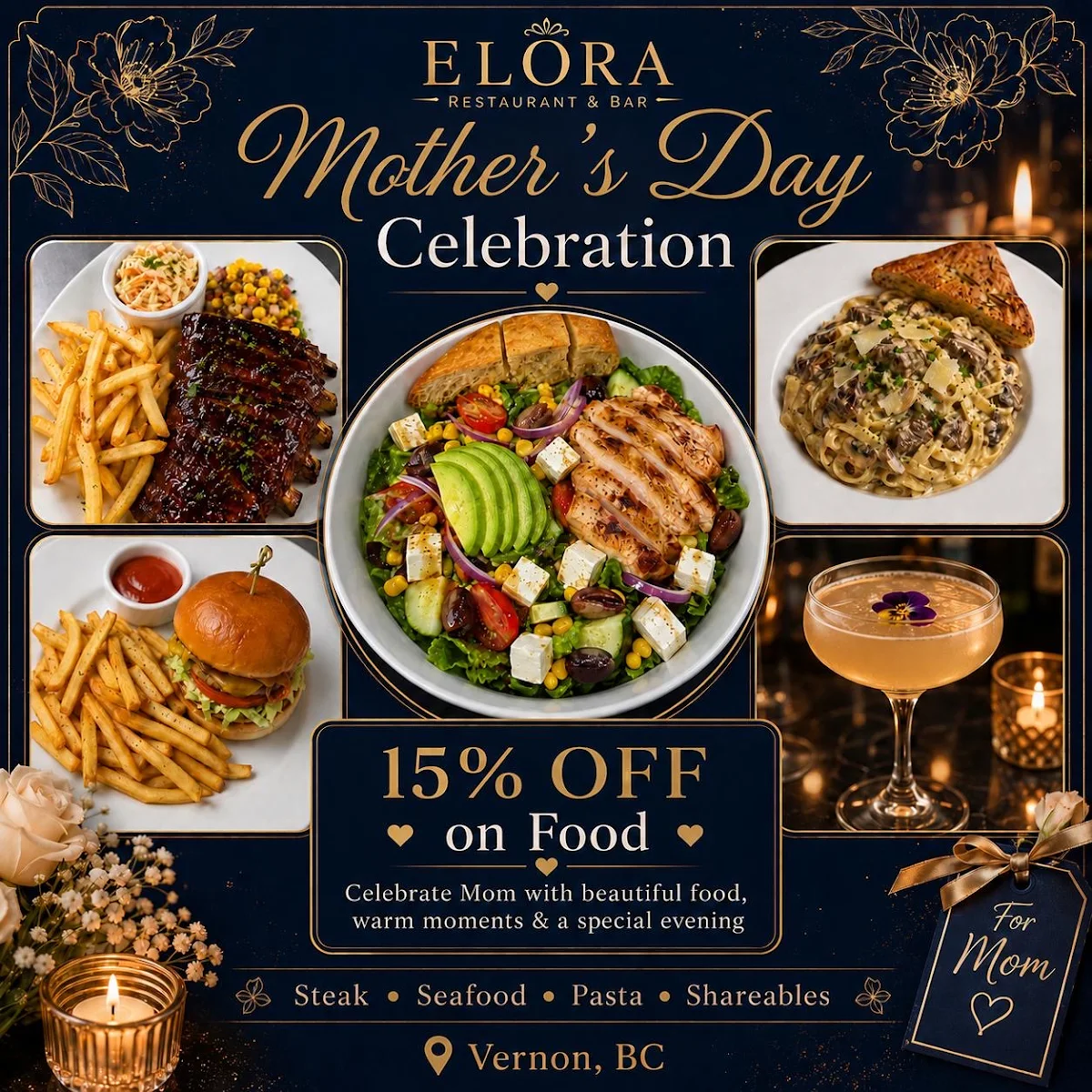 Menu, Elora Restaurant & Bar