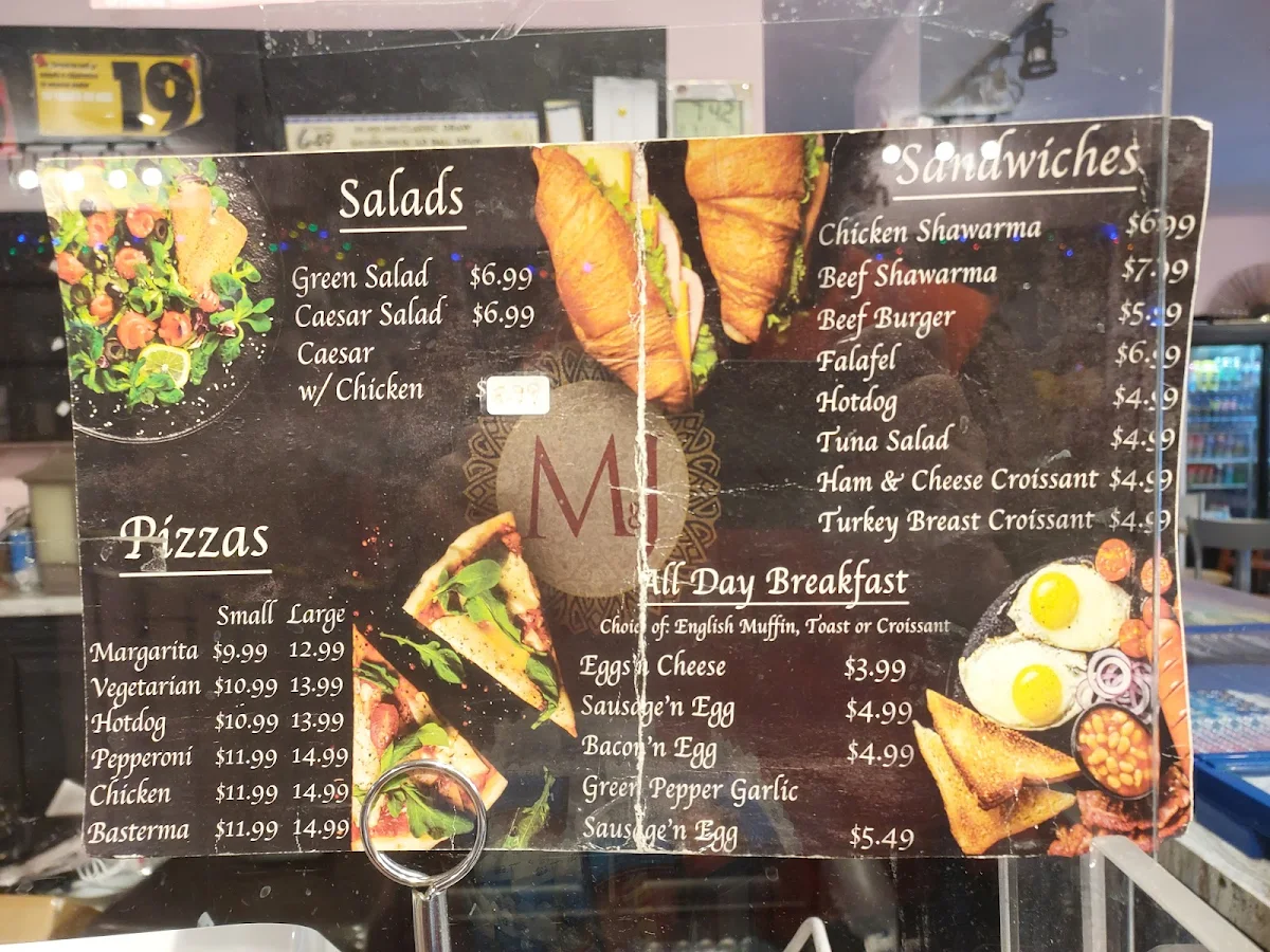 Menu, M & J Cakes & Cookies