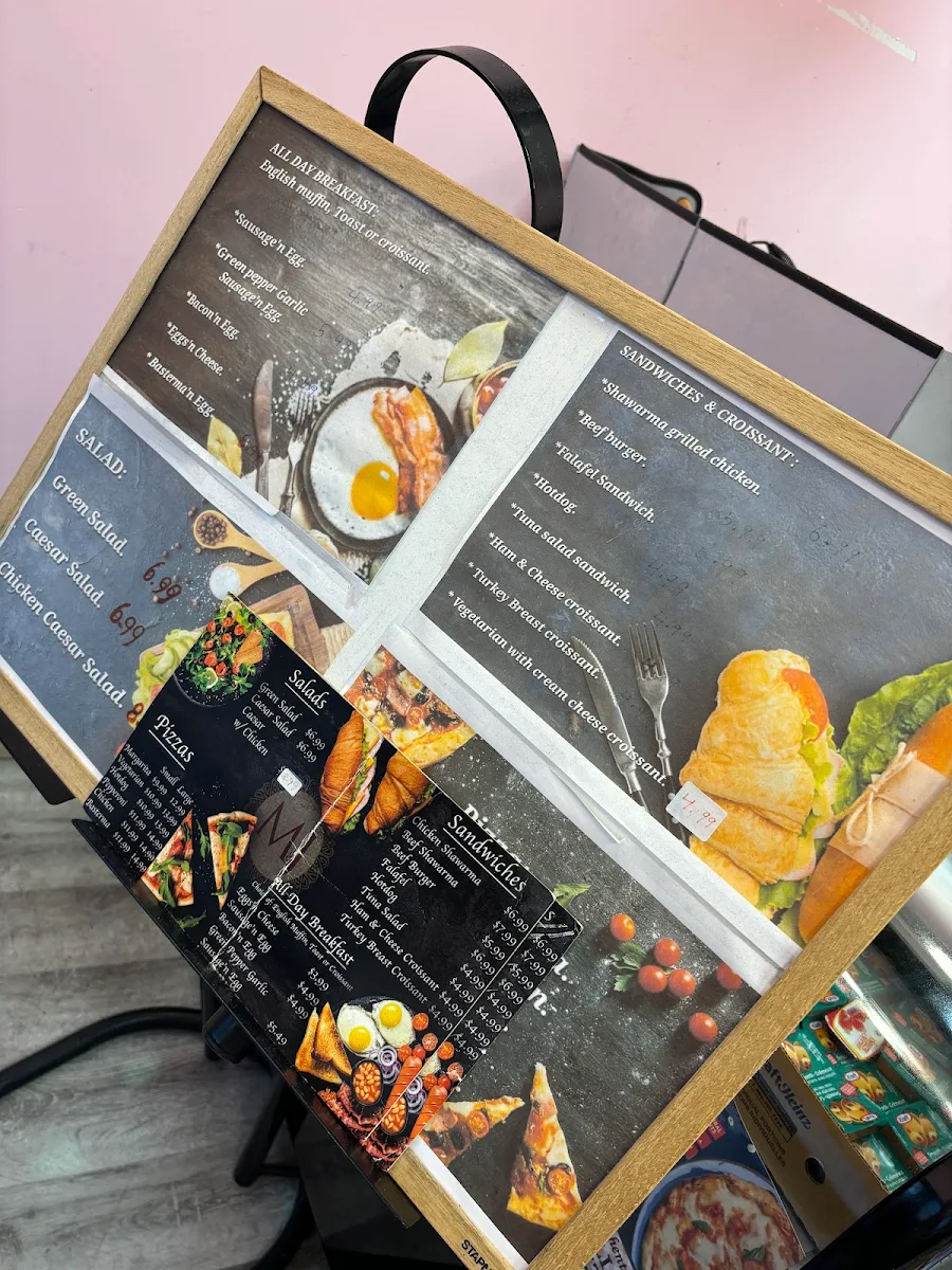 Menu, M & J Cakes & Cookies