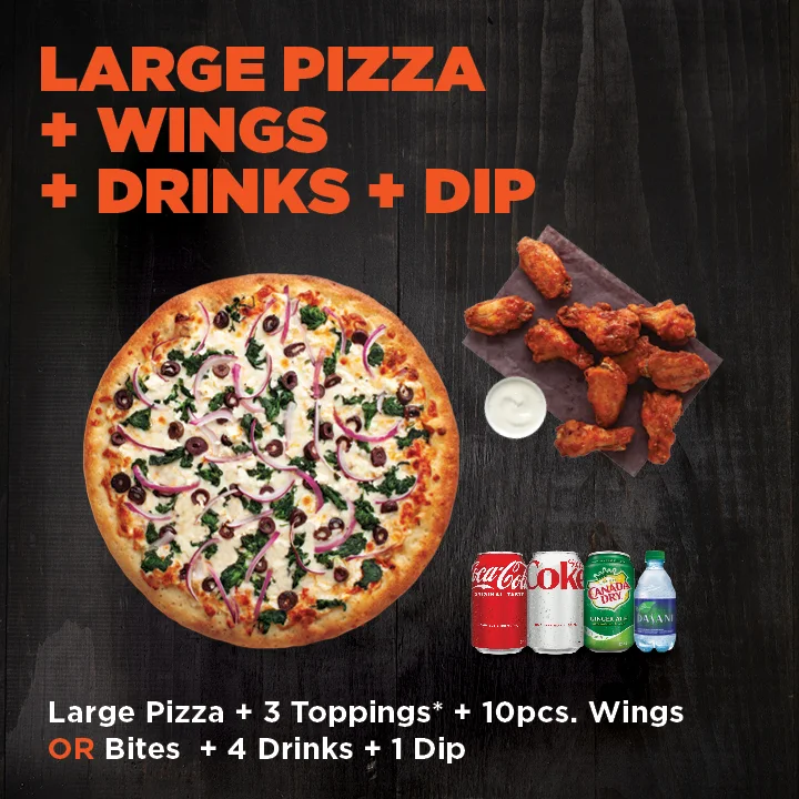 Menu, Pizza Pizza