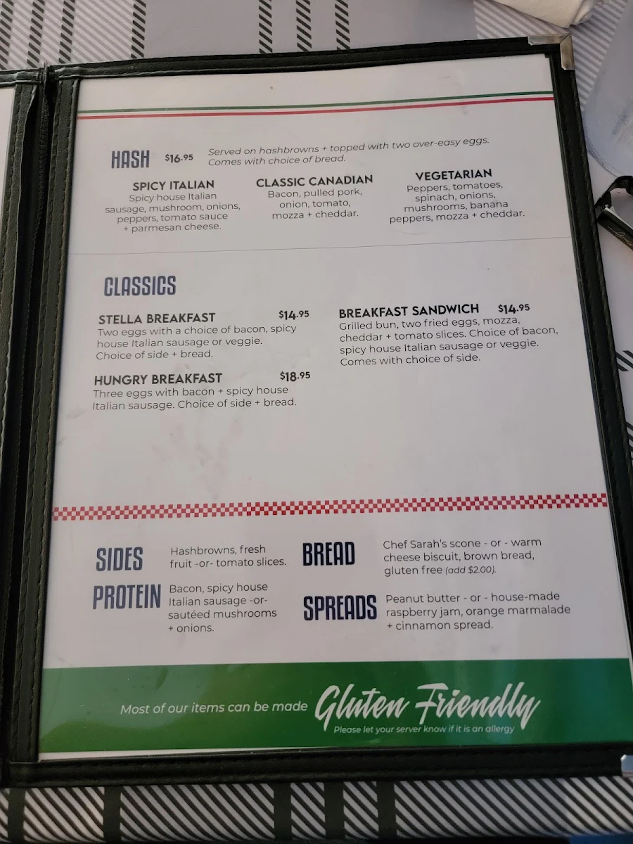 Menu, Chef Stella | Diner & Catering