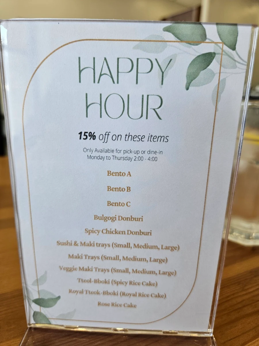 Menu, Chobap Korean&Japanese Takeout
