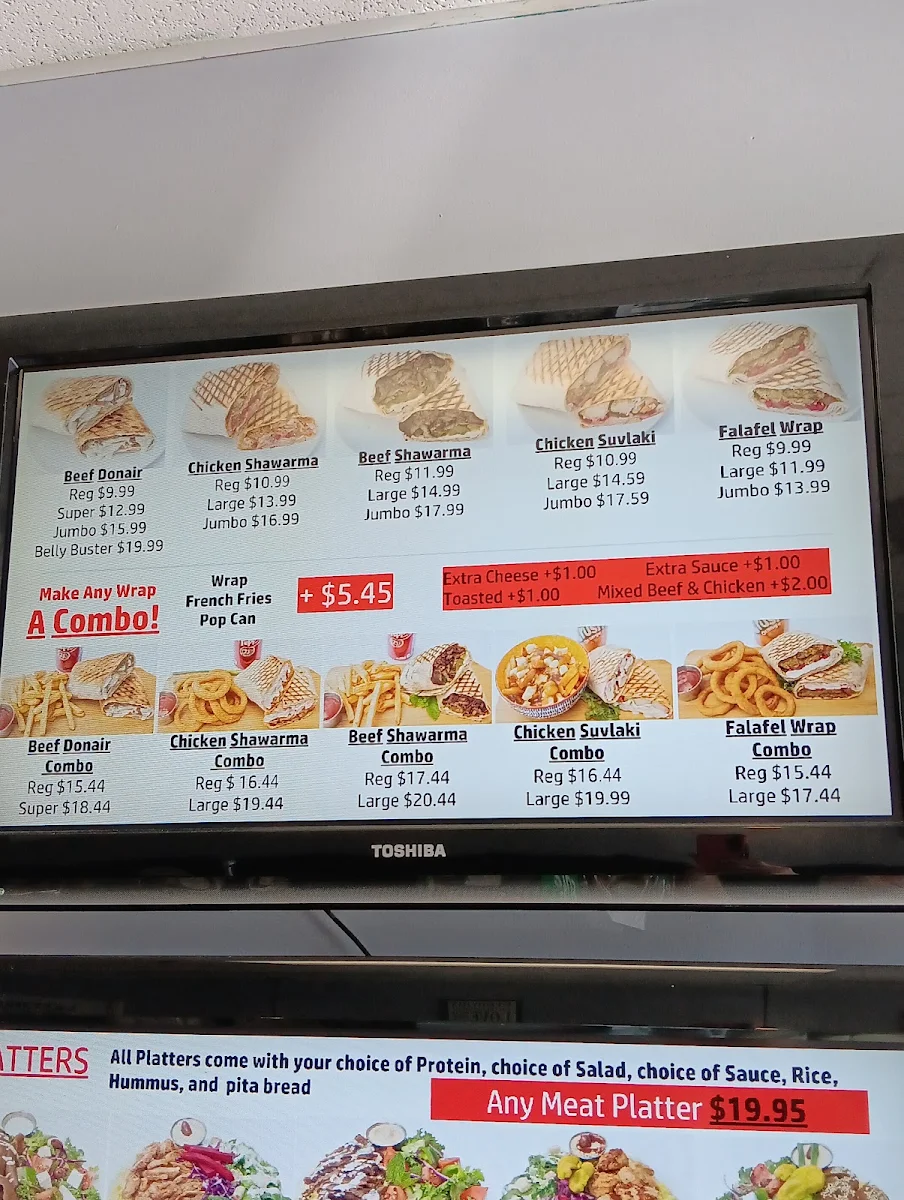 Menu, Donair Station