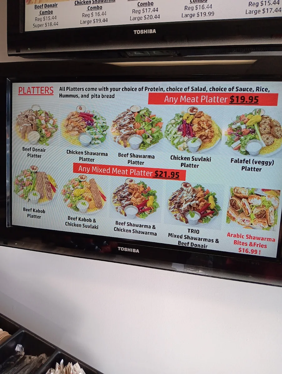 Menu, Donair Station