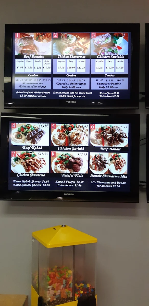 Menu, Donair Station