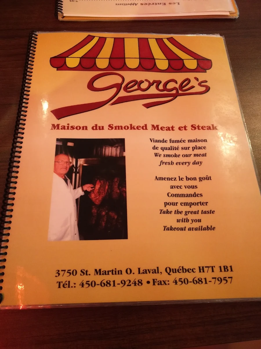 Menu, George's