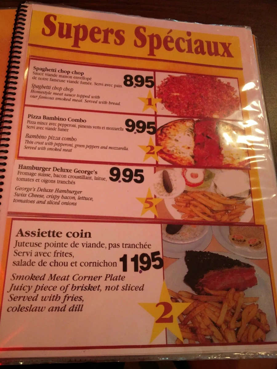 Menu, George's