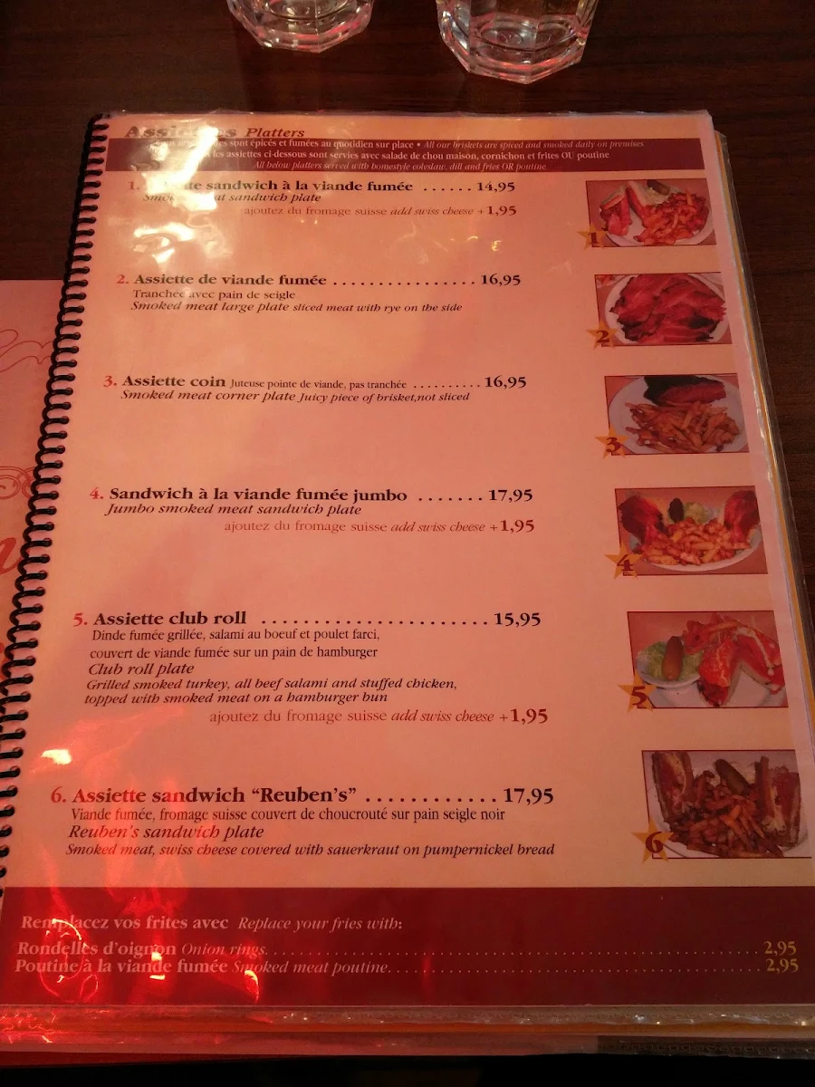 Menu, George's