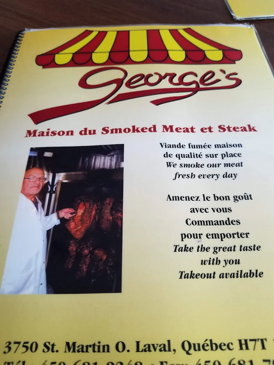 Menu, George's