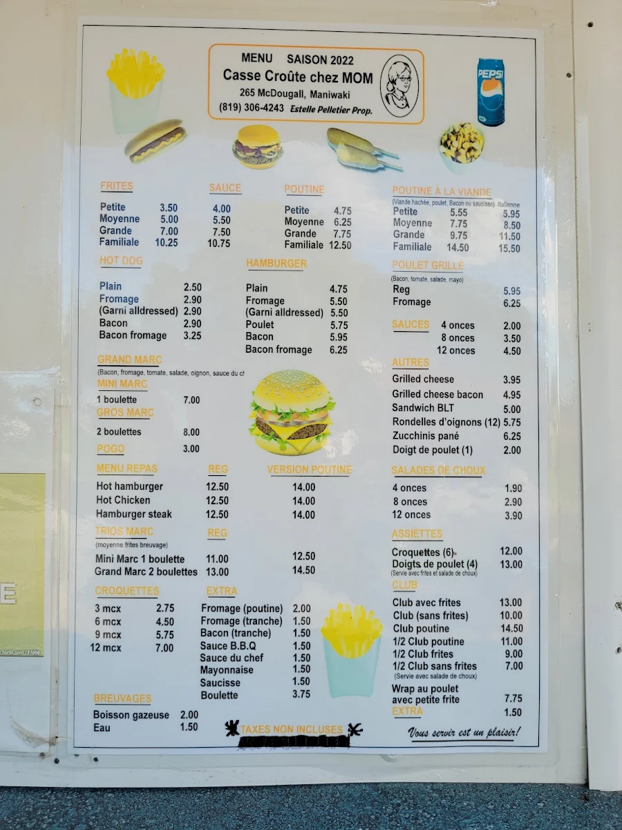 Menu, Casse-croûte chez Mom
