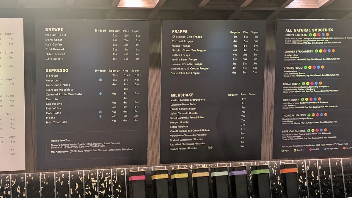 Menu, Centurion Coffee