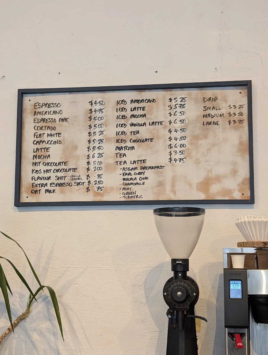 Menu, Jacked Up Coffee Roasting Co.