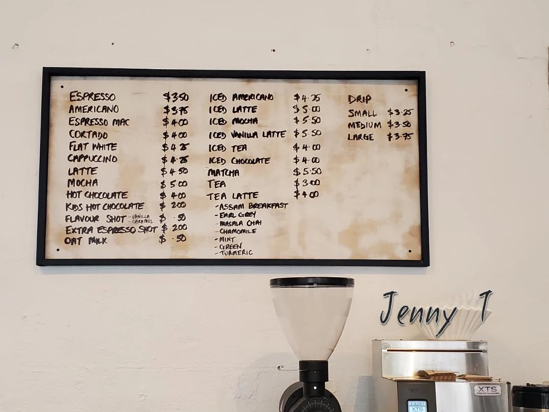 Menu, Jacked Up Coffee Roasting Co.