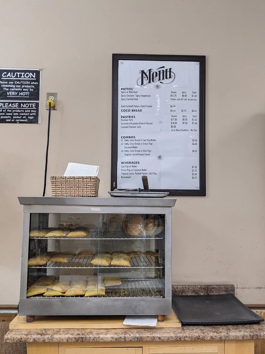 Menu, Allan’s Pastry Shop