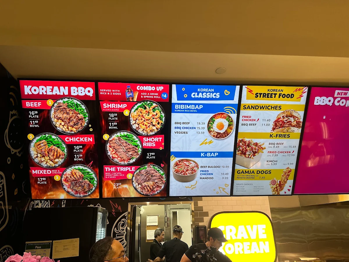 Menu, Koryo Korean Barbeque