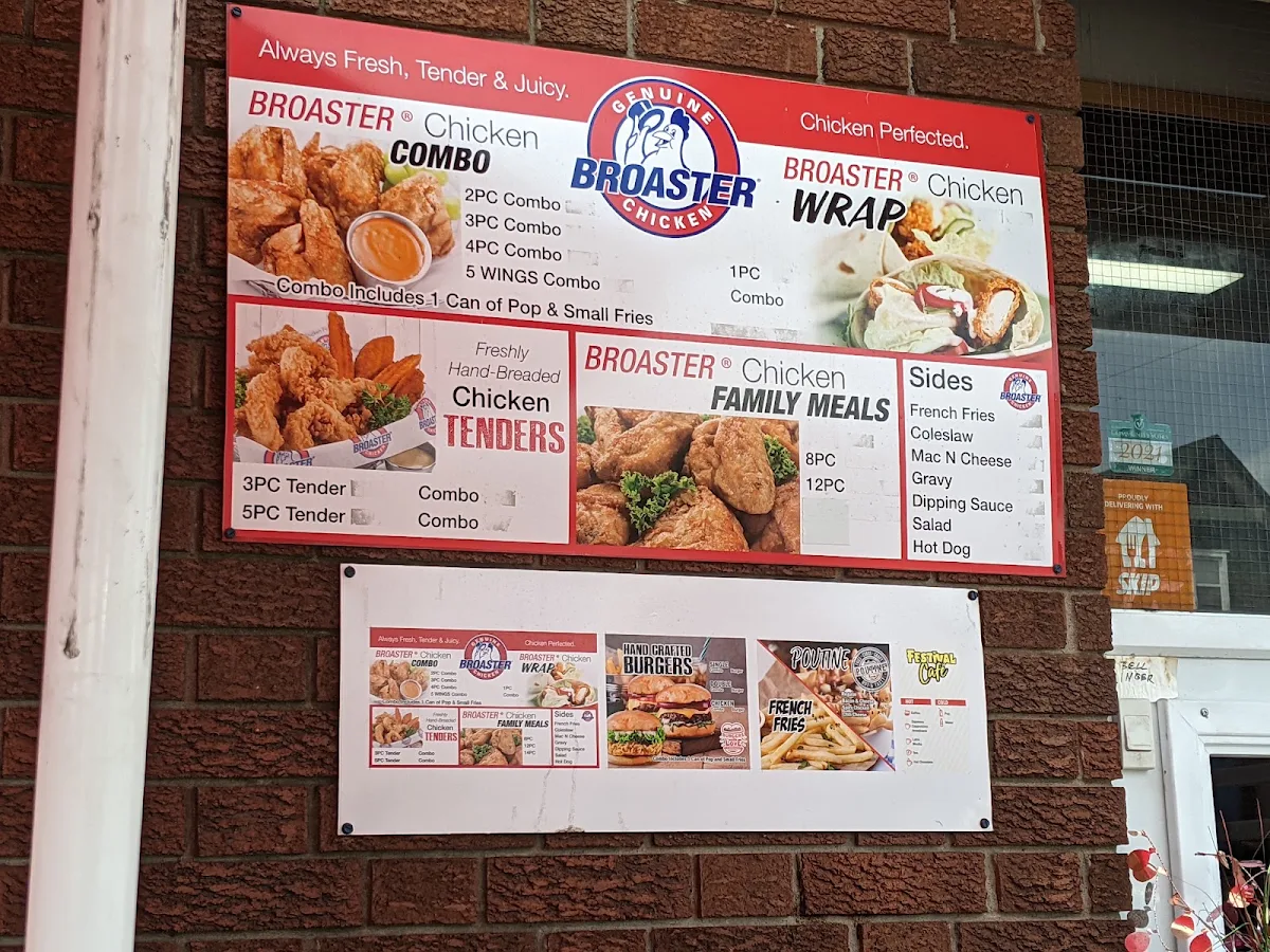 Menu, Festival Café