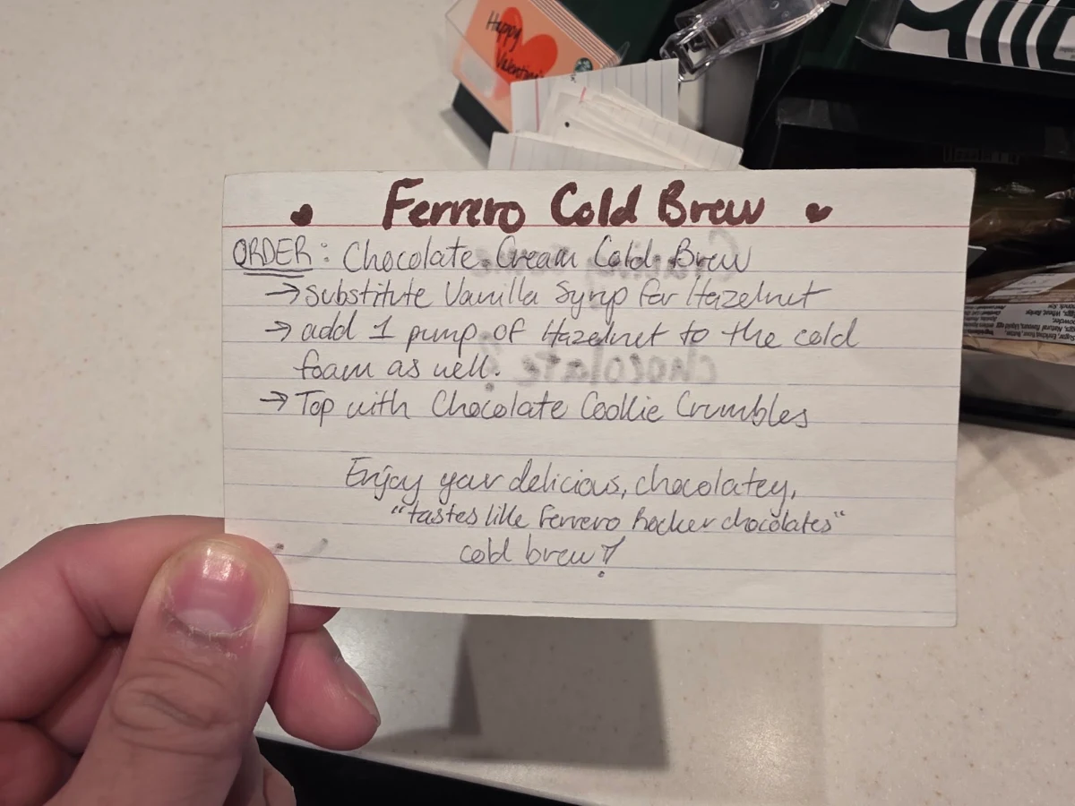 Menu, Starbucks