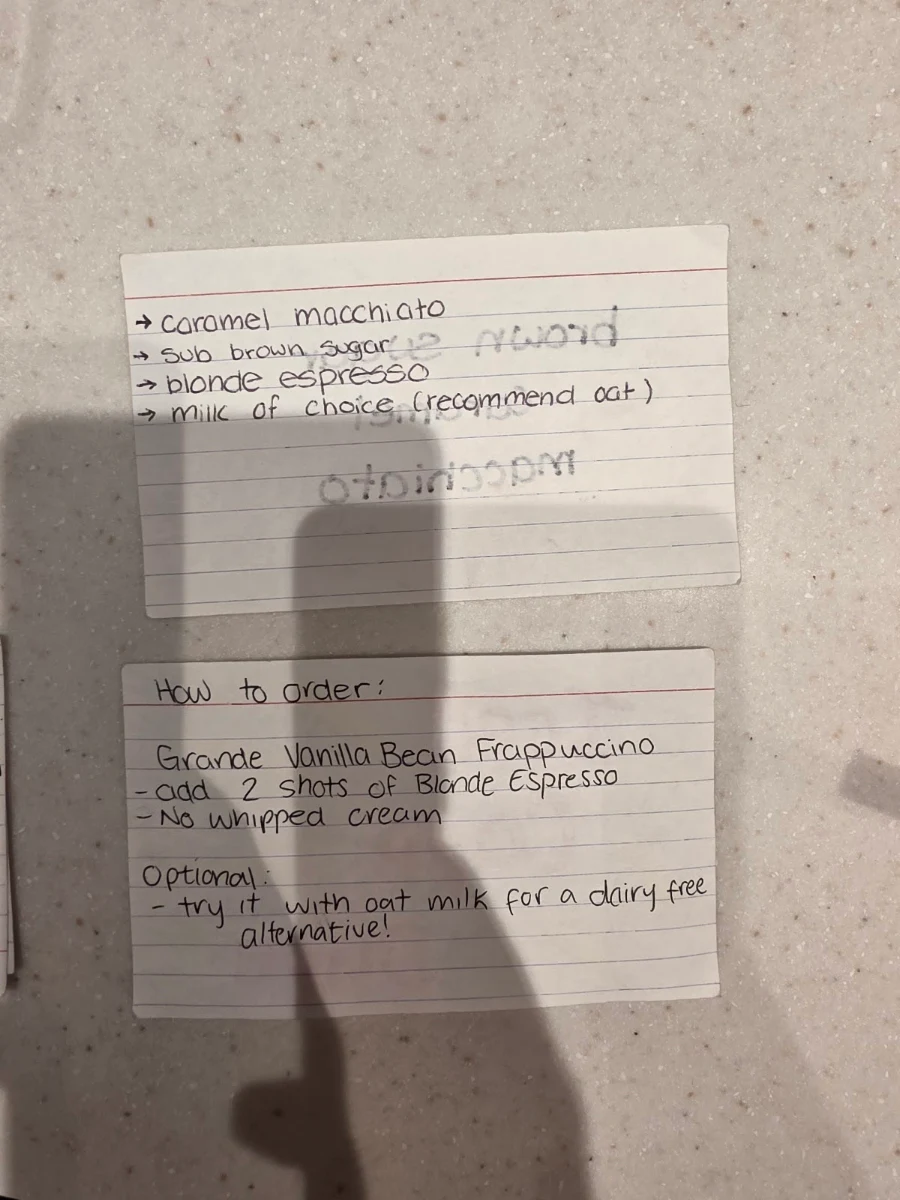 Menu, Starbucks