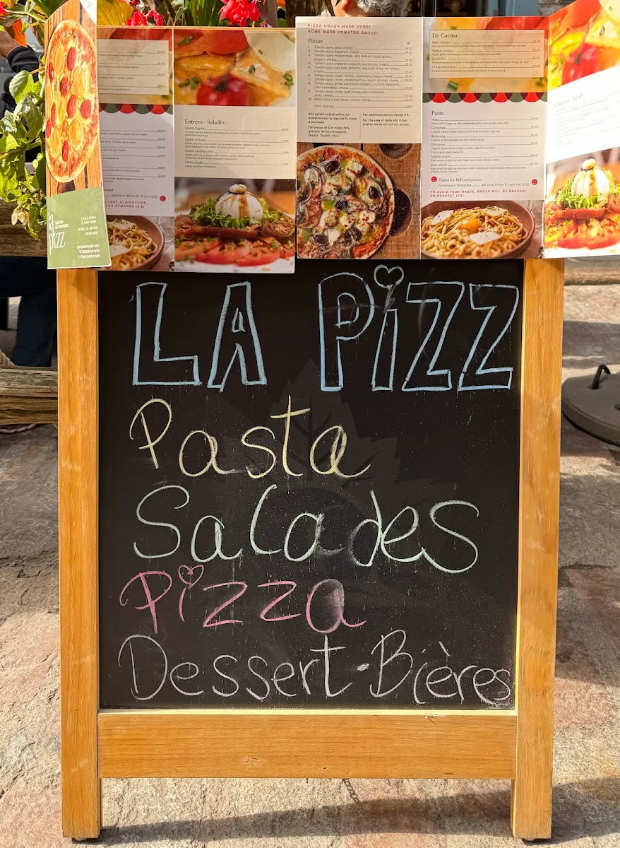 Menu, La Pizz Saint-Pierre
