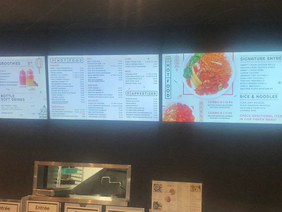Menu, M2GO by Mandarin (North York)