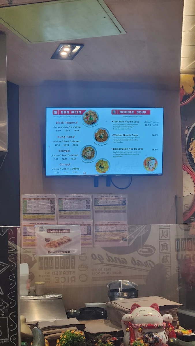 Menu, M2GO by Mandarin (North York)