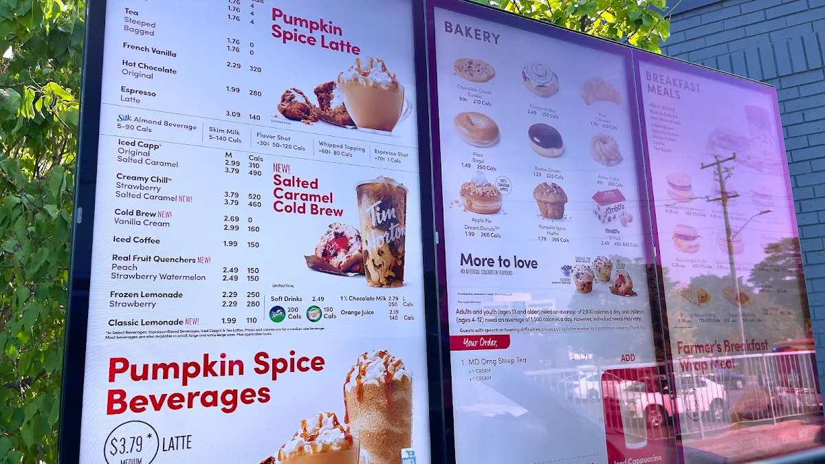 Menu, Tim Hortons