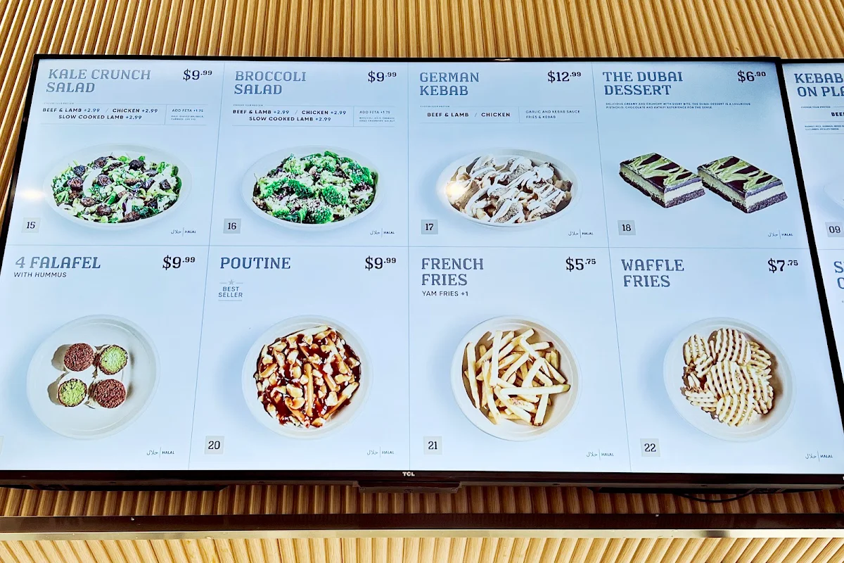Menu, Victoria Kebab on Fire