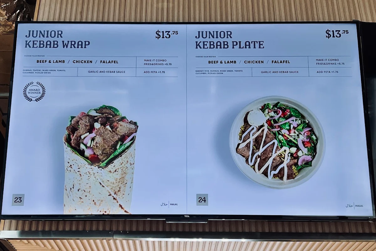 Menu, Victoria Kebab on Fire