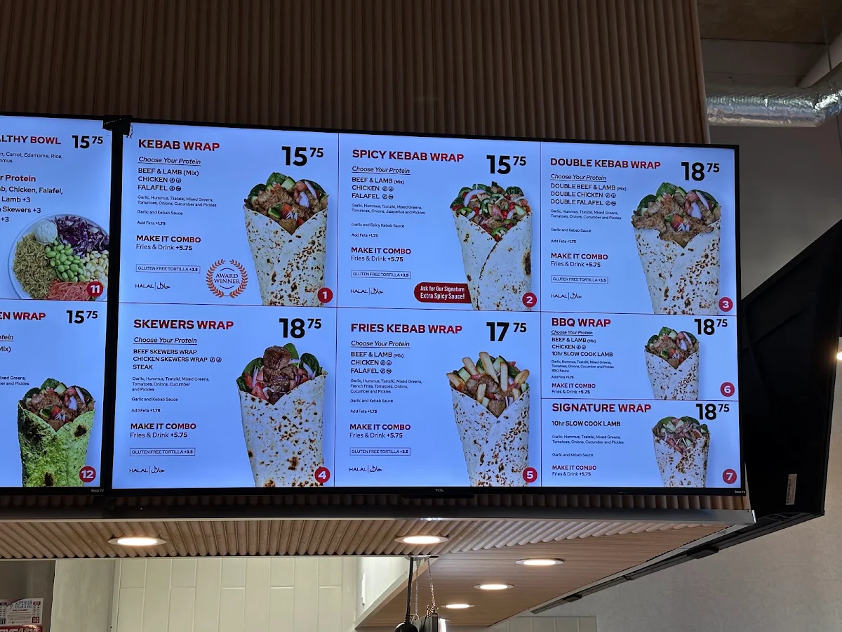 Menu, Victoria Kebab on Fire