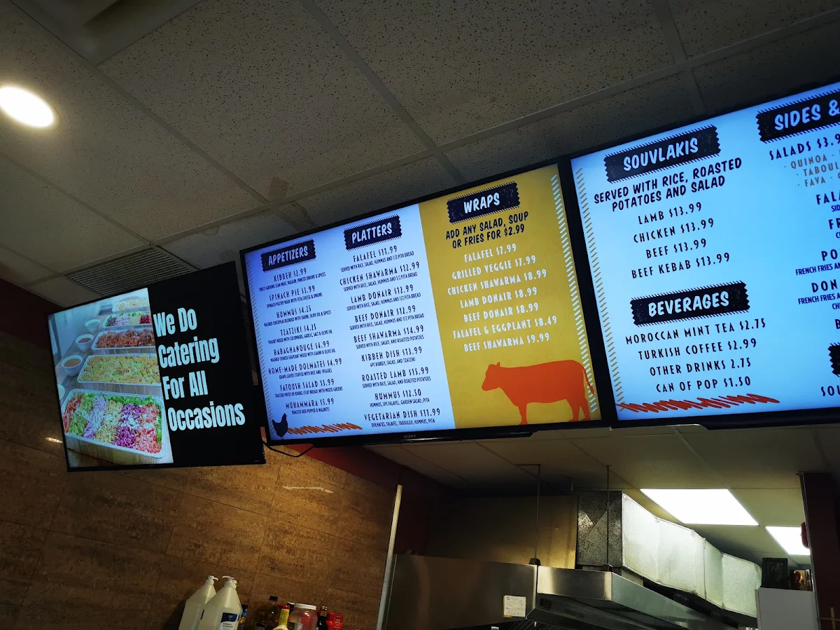 Menu, Mr. Falafel