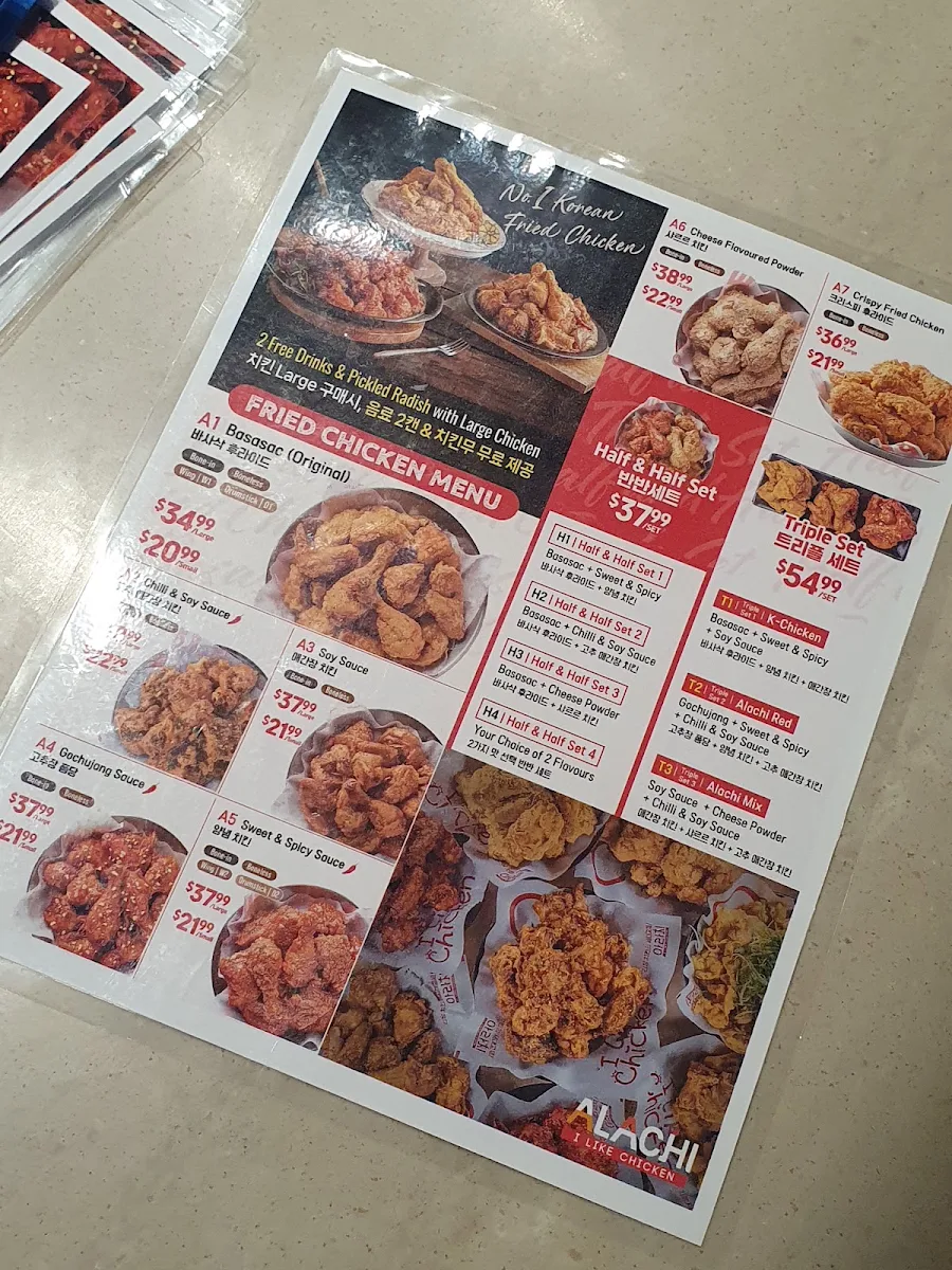 Menu, Alachi Chicken K-Town Plaza