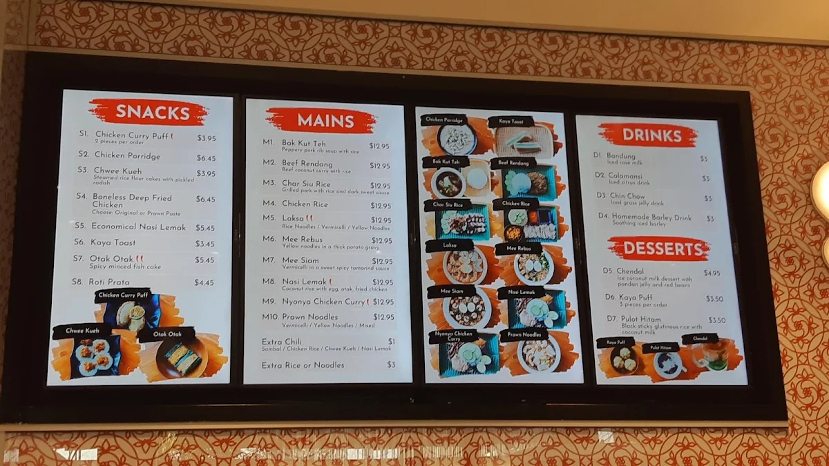 Menu, Shiok Express