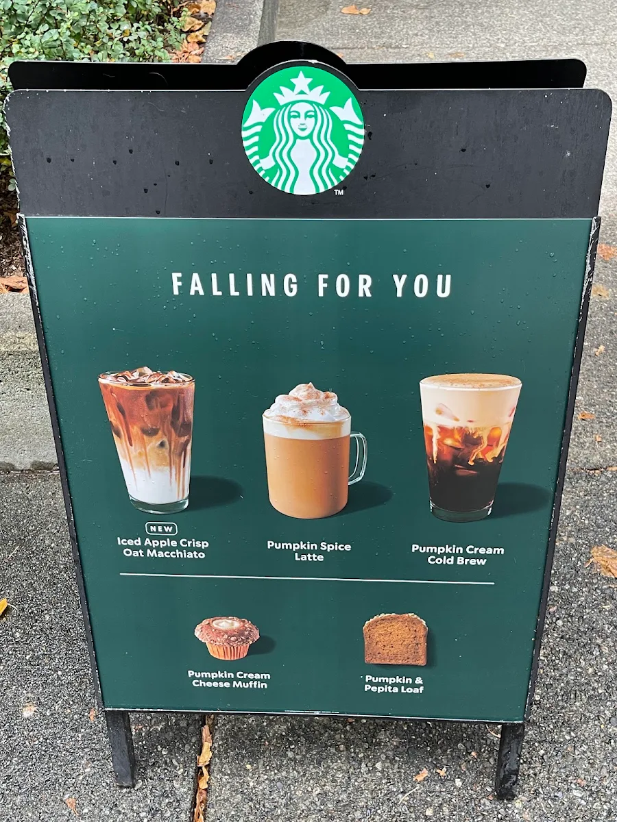 Menu, Starbucks Coffee Company