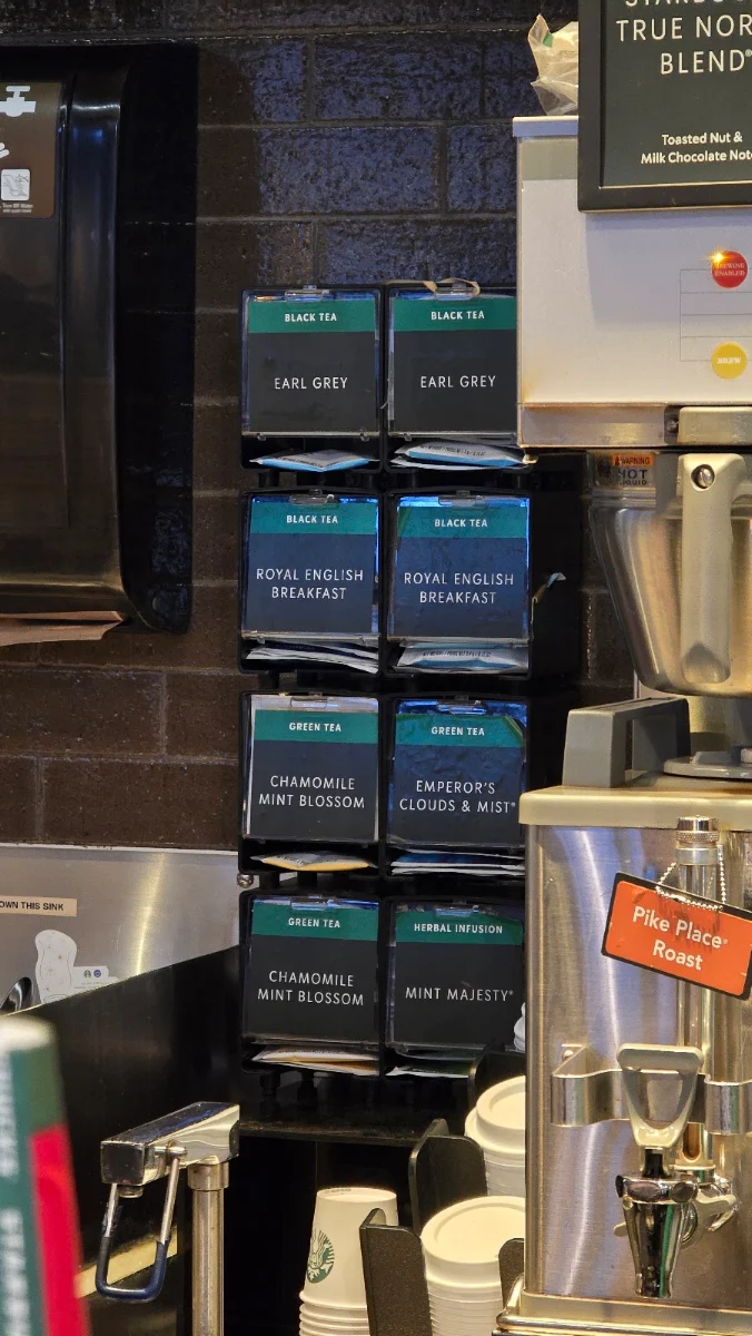 Menu, Starbucks Coffee Company