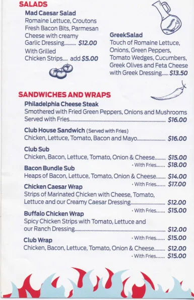 Menu, Portland Pizzeria