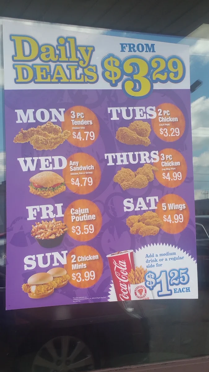 Menu, Popeyes Louisiana Kitchen