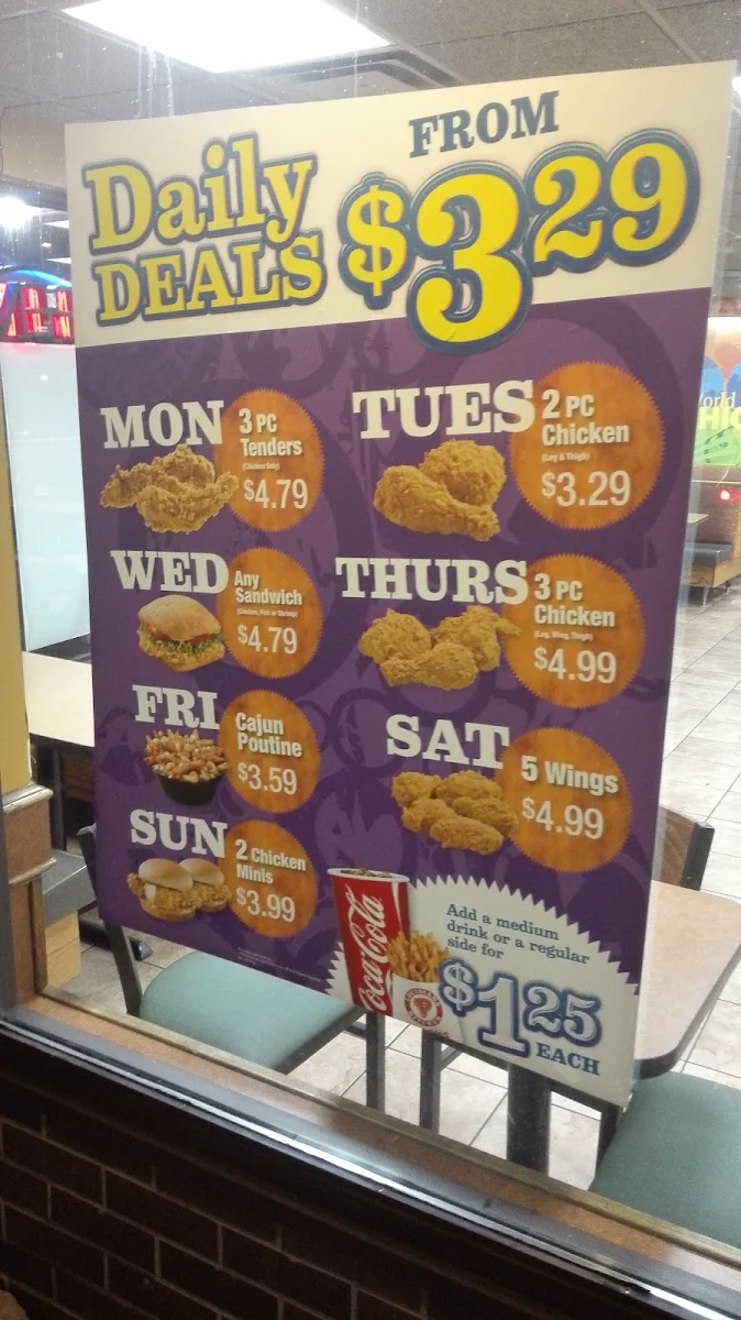 Menu, Popeyes Louisiana Kitchen