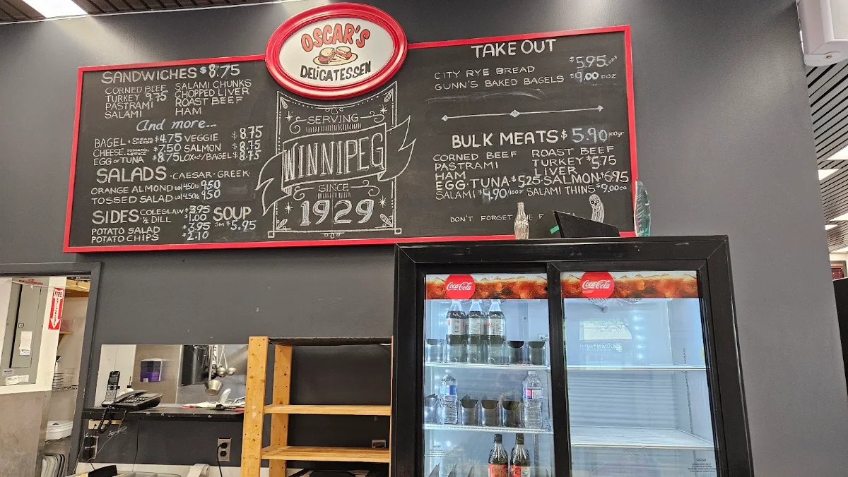 Menu, Oscar's Deli