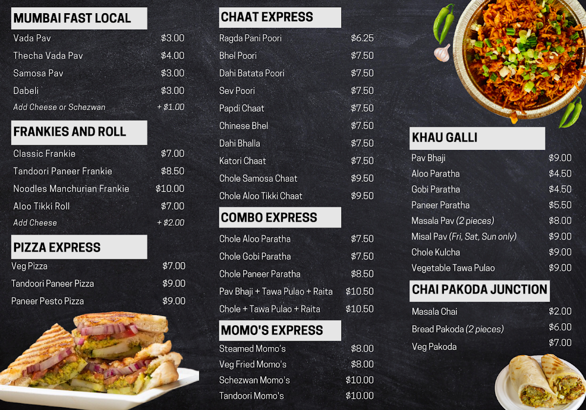 Menu, Mumbai Express