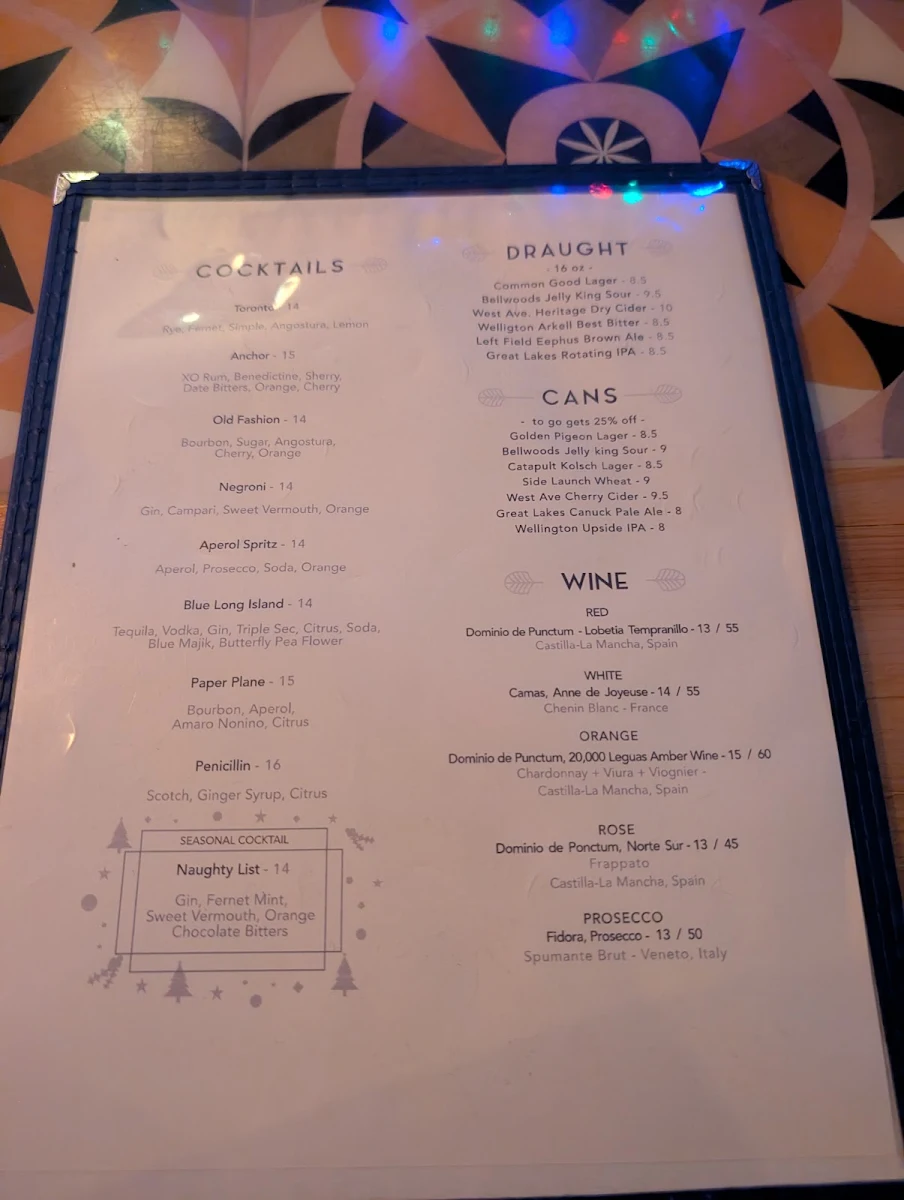 Menu, The Black Pony Café and Snack Bar