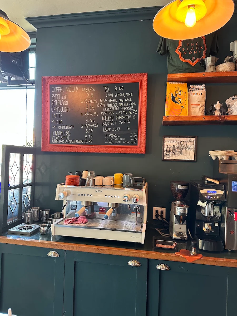 Menu, The Black Pony Café and Snack Bar