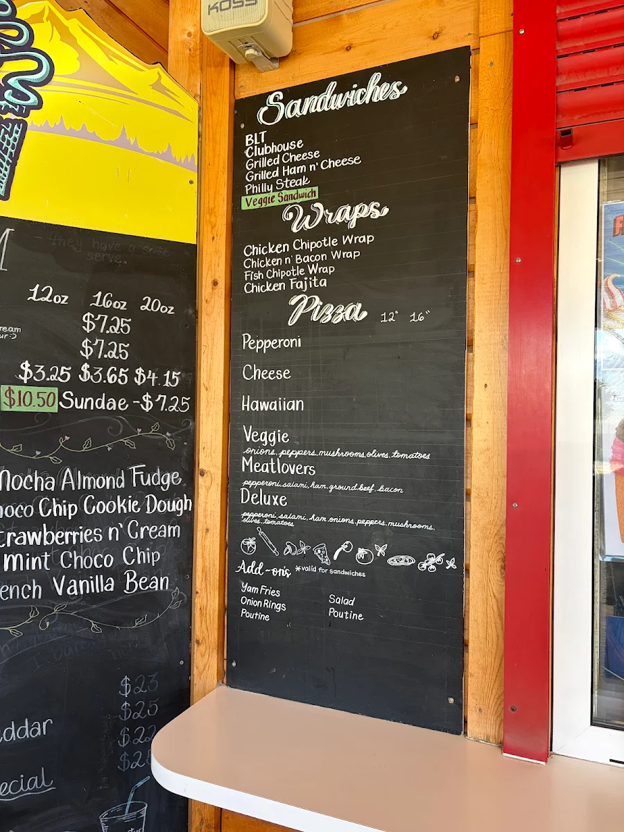 Menu, Frosty's