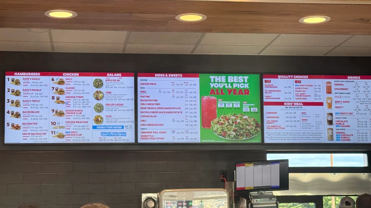 Menu, Wendy's
