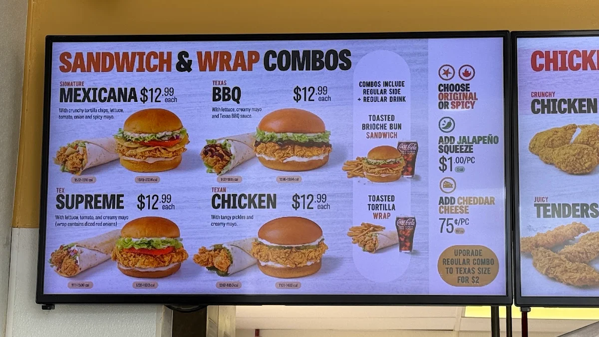 Menu, Church's Texas Chicken