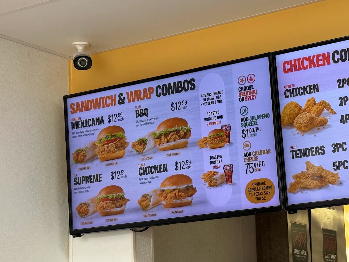 Menu, Church's Texas Chicken