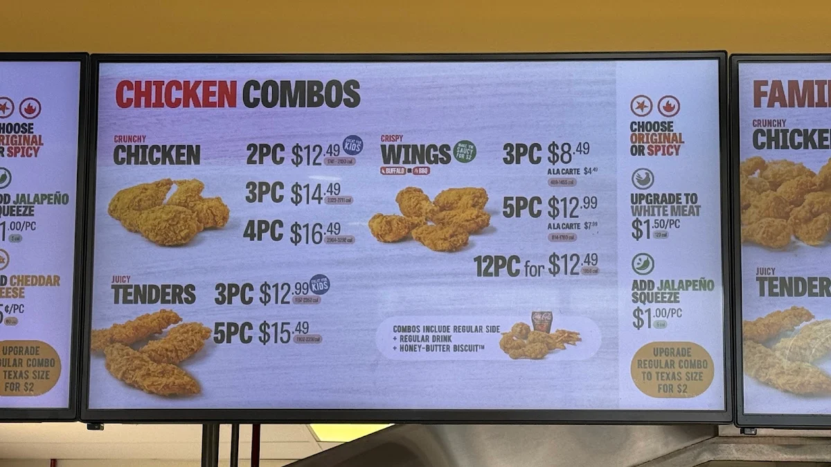 Menu, Church's Texas Chicken
