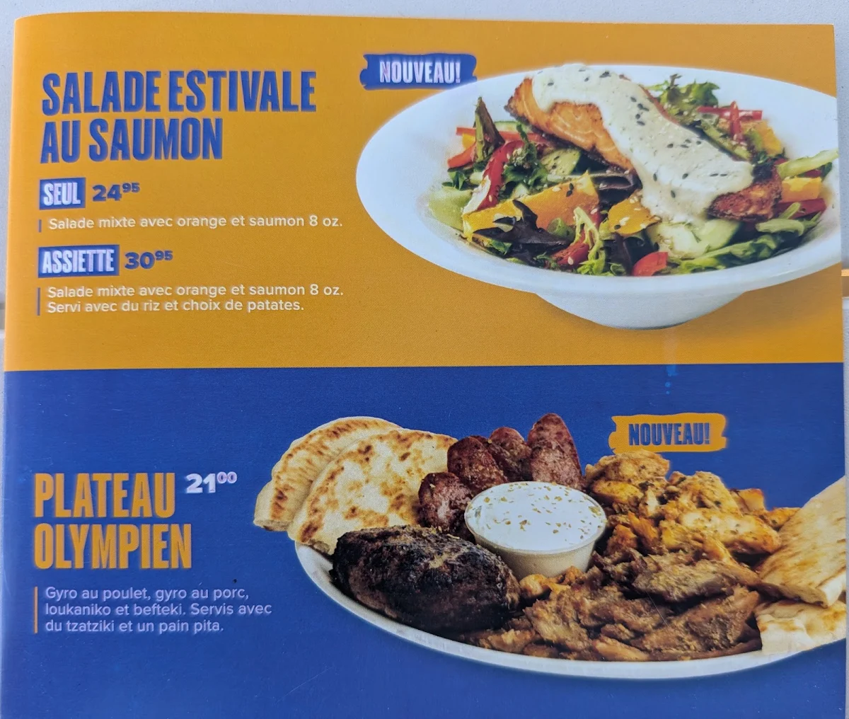 Menu, Souvlaki Bar - Lachenaie