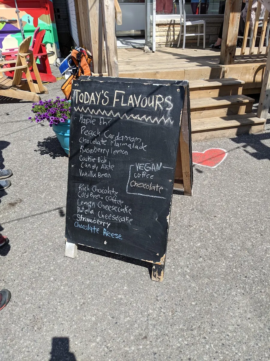Menu, The Beachconers Microcreamery