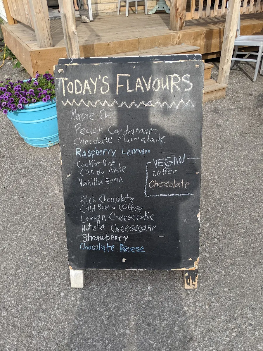 Menu, The Beachconers Microcreamery