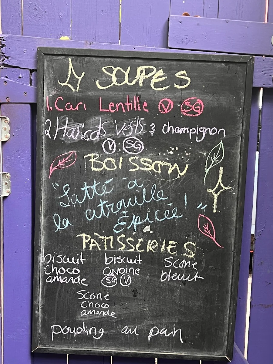 Menu, Café Santropol